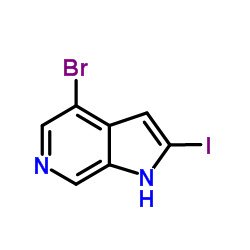 4-Bromo-2-iodo-1H-pyrrolo[2,3-c]pyridine结构式