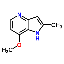 7-Methoxy-2-methyl-1H-pyrrolo[3,2-b]pyridine结构式