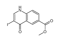 3-Iodo-4-oxo-1,4-dihydro-quinoline-6-carboxylic acid Methyl ester structure