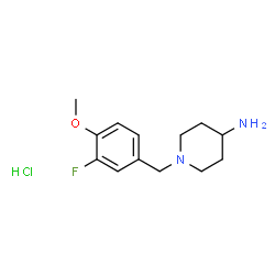 1-(3-Fluoro-4-methoxybenzyl)piperidin-4-amine dihydrochloride Structure