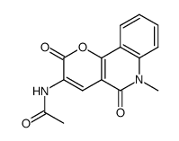 3-acetylamino-6-methyl-5,6-dihydro-2H-pyrano<3,2-c>quinoline-2,5-dione Structure