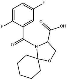 4-(2,5-二氟苯甲酰基)-1-氧杂-4-氮杂螺[4.5]癸烷-3-羧酸图片