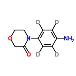 4-(4-Aminophenyl)-3-morpholinone-d4结构式