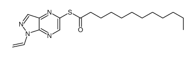 S-(1-ethenylpyrazolo[3,4-b]pyrazin-5-yl) dodecanethioate结构式