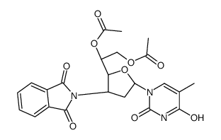 [(2R)-2-acetyloxy-2-[(2S,3R,5S)-3-(1,3-dioxoisoindol-2-yl)-5-(5-methyl-2,4-dioxopyrimidin-1-yl)oxolan-2-yl]ethyl] acetate结构式