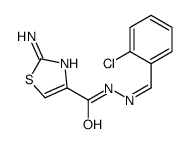 2-amino-N-[(E)-(2-chlorophenyl)methylideneamino]-1,3-thiazole-4-carboxamide结构式