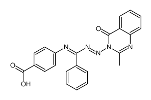 Benzoic acid, 4-((((2-methyl-4-oxo-3(4H)-quinazolinyl)azo)phenylmethyl ene)amino)- Structure