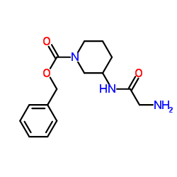 Benzyl 3-(glycylamino)-1-piperidinecarboxylate Structure