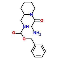 Benzyl [(1-glycyl-2-piperidinyl)methyl]carbamate结构式