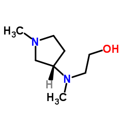 2-{Methyl[(3S)-1-methyl-3-pyrrolidinyl]amino}ethanol结构式