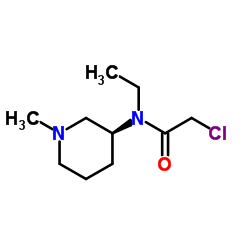 2-Chloro-N-ethyl-N-[(3S)-1-methyl-3-piperidinyl]acetamide结构式