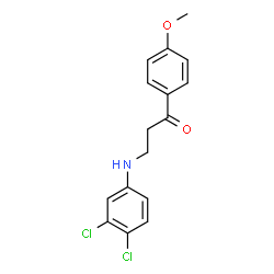 3-(3,4-dichloroanilino)-1-(4-methoxyphenyl)-1-propanone结构式