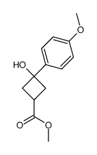 methyl 3-hydroxy-3-(4-methoxyphenyl)cyclobutanecarboxylate结构式