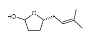 (2R,5S) and (2S,5S)-tetrahydro-5-(3-methylbut-2-enyl)furan-2-ol结构式