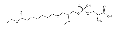 1-O-<6-(Ethoxycarbonyl)hexyl>-2-O-methylglycero-3-phosphoserine Structure