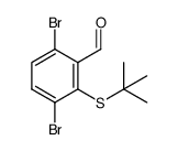 3,6-dibromo-2-(t-butylsulfanyl)benzaldehyde Structure