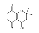 3,4-dihydro-4-hydroxy-2,2-dimethyl-2H-1-benzopiran-5,8-dione结构式
