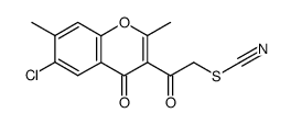 6-Chloro-2,7-dimethyl-3-(2-thiocyanato-acetyl)-chromen-4-one Structure