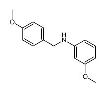 3-methoxy-N-[(4-methoxyphenyl)methyl]aniline结构式