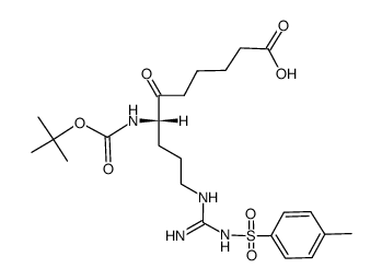 7-(N-Boc-amino)-6-oxo-10-(3-tosylguanidino)decanoic acid结构式