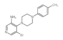 3-Pyridinamine,5-bromo-4-[4-(4-methylphenyl)-1-piperazinyl]-结构式