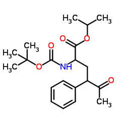 Isopropyl 2-(tert-butoxycarbonyl)-5-oxo-4-phenylhexanoate Structure