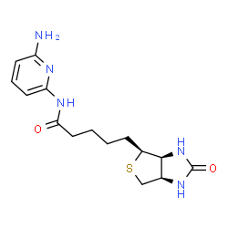 2-amino-(6-amidobiotinyl)pyridine structure
