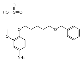 methanesulfonate,[3-methoxy-4-(5-phenylmethoxypentoxy)phenyl]azanium Structure