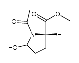 (2S)-methyl 1-acetyl-5-hydroxypyrrolidine-2-carboxylate Structure