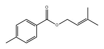 Benzoic acid, 4-methyl-, 3-methyl-2-buten-1-yl ester Structure
