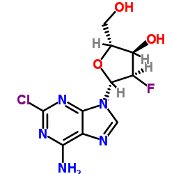 2-Chloro-2'-deoxy-2'-fluoroadenosine Structure