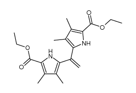 1,1-bis(5-(ethoxycarbonyl)-3,4-dimethyl-2-pyrrolyl)ethene结构式