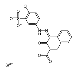 strontium 4-[(4-chloro-3-sulphonatophenyl)azo]-3-hydroxy-2-naphthoate (1:1)结构式