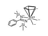 [Zr(η-C5H5)(CPh(NSiMe3)2)Me2] Structure