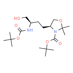 (R)-4-[(S)-3-Boc-2,2-dimethyl-4-oxazolidinyl]-2-(Boc-amino)-1-butanol Structure