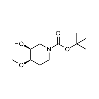 (3S,4R)-3-羟基-4-甲氧基哌啶-1-羧酸叔丁酯结构式