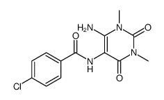 Benzamide,N-(6-amino-1,2,3,4-tetrahydro-1,3-dimethyl-2,4-dioxo-5-pyrimidinyl)-4-chloro- Structure