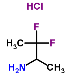 3,3-Difluoro-2-butanamine hydrochloride (1:1)结构式