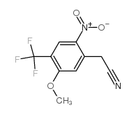5-甲氧基-2-硝基-4-(三氟甲基)苯乙腈结构式