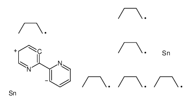 tributyl-[2-(3-tributylstannylpyridin-2-yl)pyridin-3-yl]stannane Structure