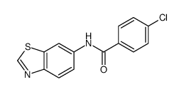 N-(1,3-benzothiazol-6-yl)-4-chlorobenzamide结构式
