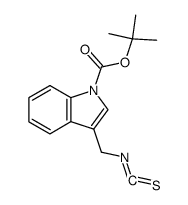 [1-(tert-butoxycarbonyl)indol-3-yl]methylisothiocyanate结构式