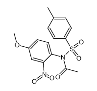 N-acetyl-4-methoxy-2-nitro-N-(toluene-4-sulfonyl)-aniline结构式
