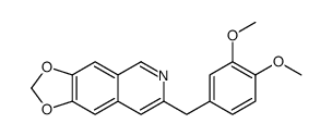 7-[(3,4-dimethoxyphenyl)methyl]-[1,3]dioxolo[4,5-g]isoquinoline结构式