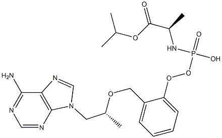 isopropyl ((S)-((((R)-1-(6-amino-9H-purin-9-yl)propan-2-yl)oxy)methyl)(phenoxy)phosphoryl)-D-alaninate picture