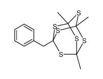 1-Benzyl-3,5,7-trimethyl-2,4,6,8,9,10-hexathiaadamantane结构式