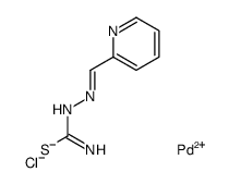 palladium(2+),N'-[(E)-pyridin-2-ylmethylideneamino]carbamimidothioate,chloride结构式