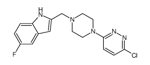 2-[[4-(6-chloropyridazin-3-yl)piperazin-1-yl]methyl]-5-fluoro-1H-indole结构式