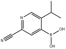 5-(iso-Propyl)-2-cyanopyridine-4-boronic acid structure