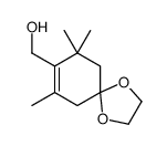 (7,7,9-trimethyl-1,4-dioxaspiro[4.5]dec-8-en-8-yl)methanol结构式